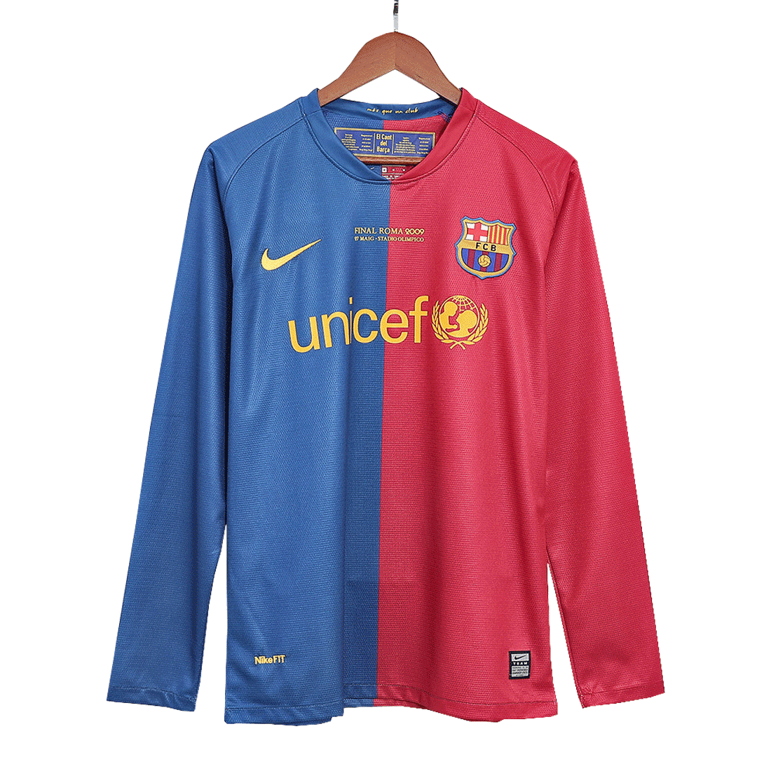 Barcelona pánsky domáci retro futbalový dres s dlhými rukávmi 2008/09 UCL Final - XAVI #6