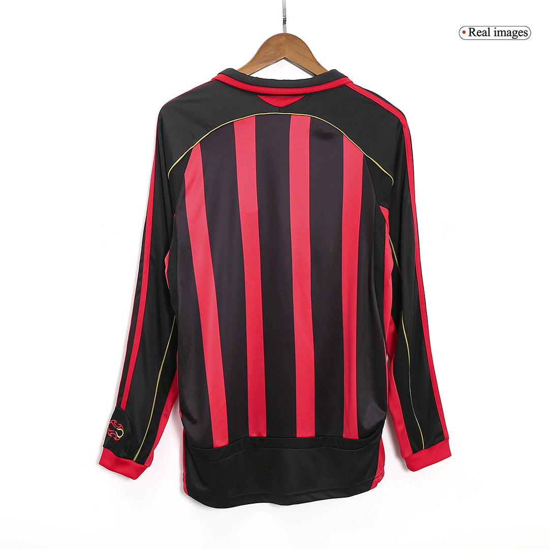 Pánske Retro Futbalový Dres AC Miláno Domáci 2006/07 Dlhý Rukáv