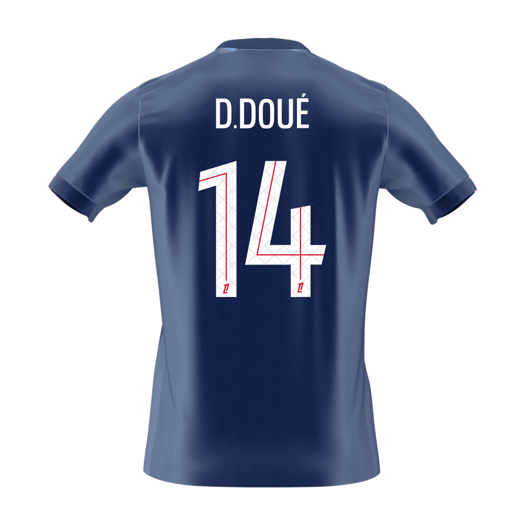 PSG pánsky domáci futbalový dres 2025/26 - D.DOUÉ #14 (Prémiová kvalita)