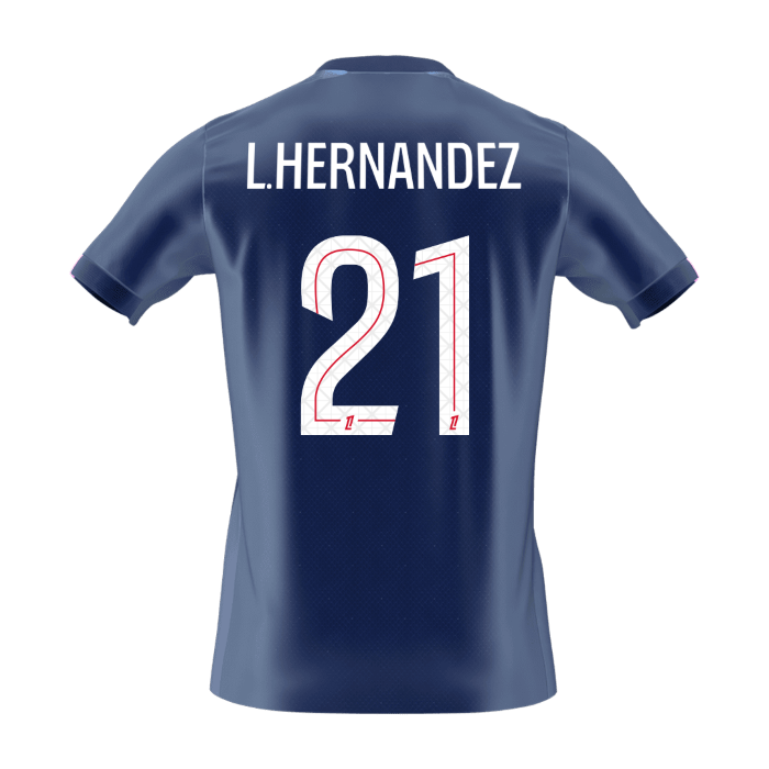 PSG pánsky domáci futbalový dres 2025/26 - L.HERNANDEZ #21 (Prémiová kvalita)