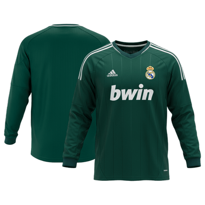 Real Madrid pánsky tretí retro futbalový dres s dlhými rukávmi 2012/13
