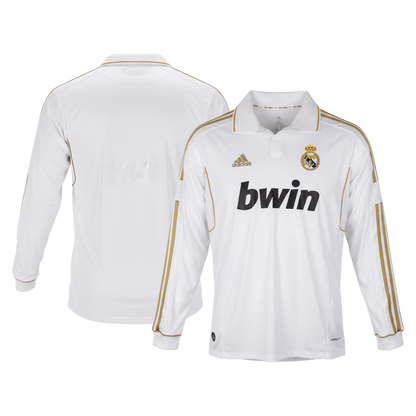 Real Madrid pánsky domáci retro futbalový dres s dlhými rukávmi 2011/12