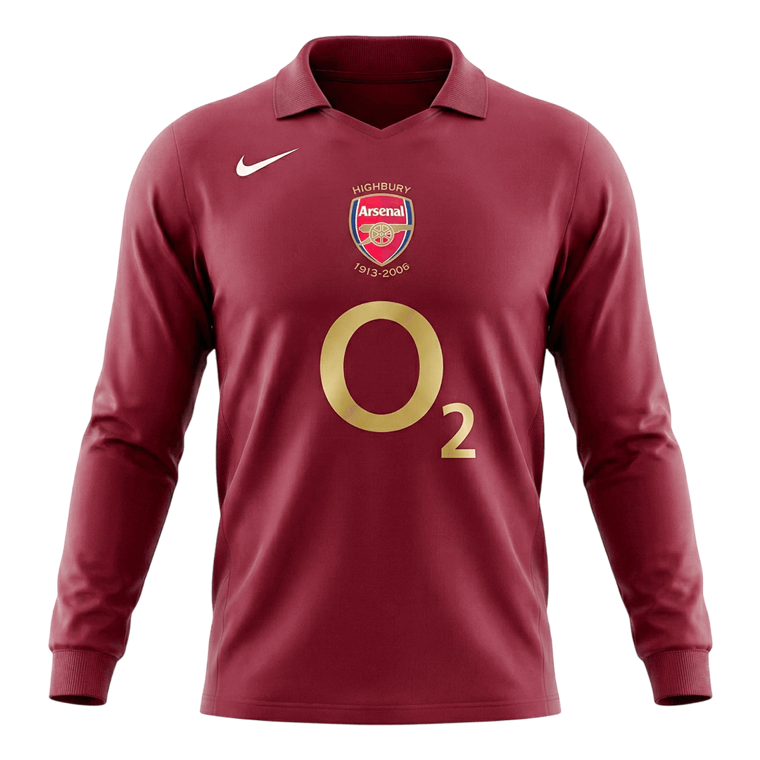 Pánske Retro Futbalový Dres Arsenal Domáci 2005/06 Dlhý Rukáv