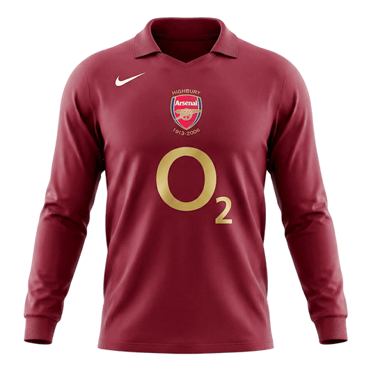 Pánske Retro Futbalový Dres Arsenal Domáci 2005/06 Dlhý Rukáv