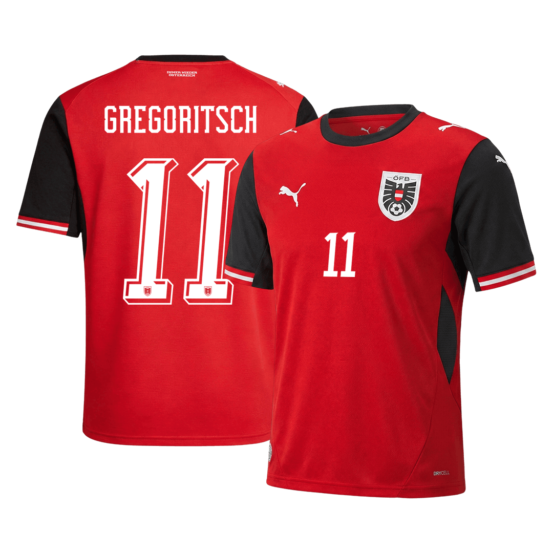 Rakúsko pánsky domáci futbalový dres MS 2026 - GREGORITSCH #11