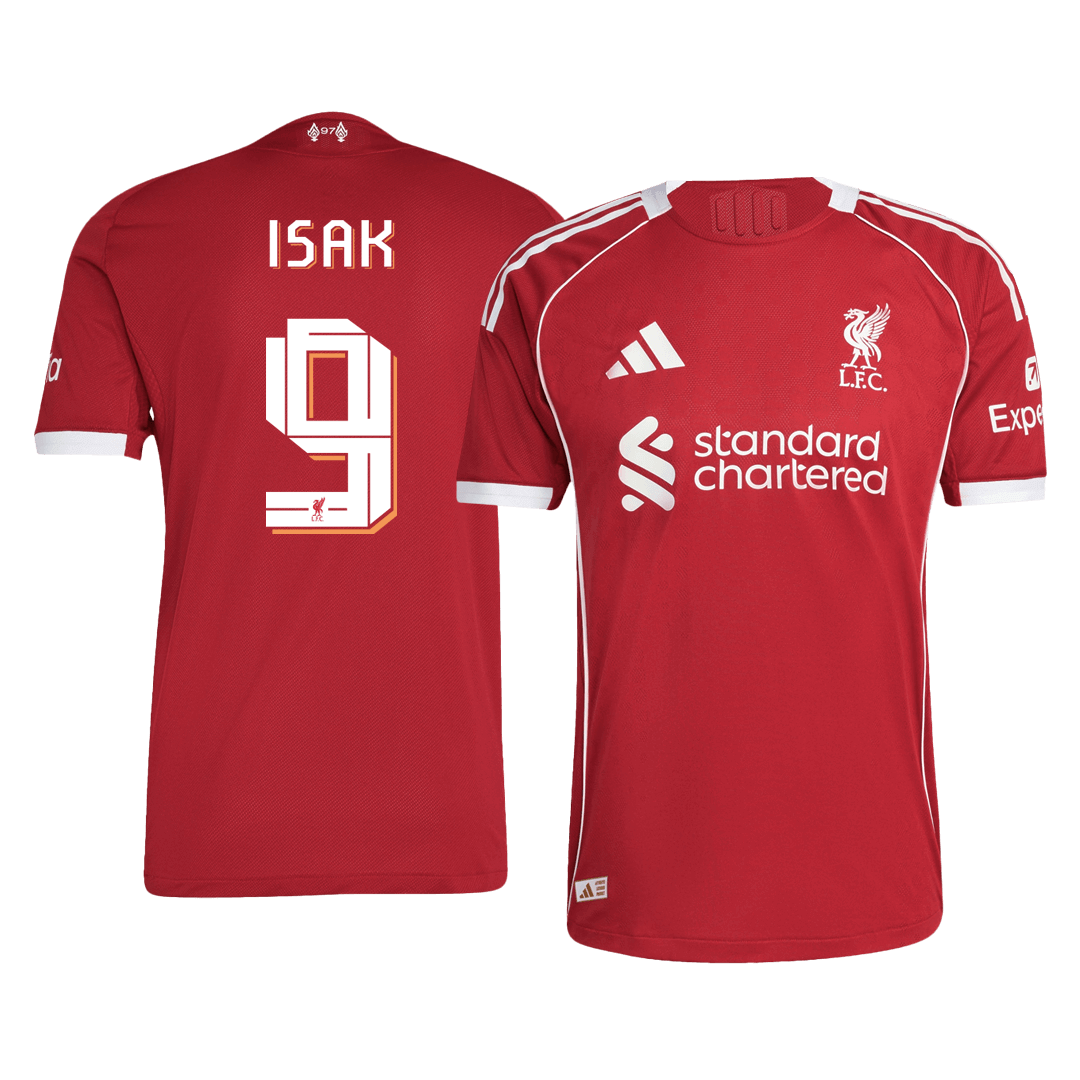Liverpool pánsky domáci futbalový dres 2025/26 UCL - ISAK #9 [hráčska verzia]