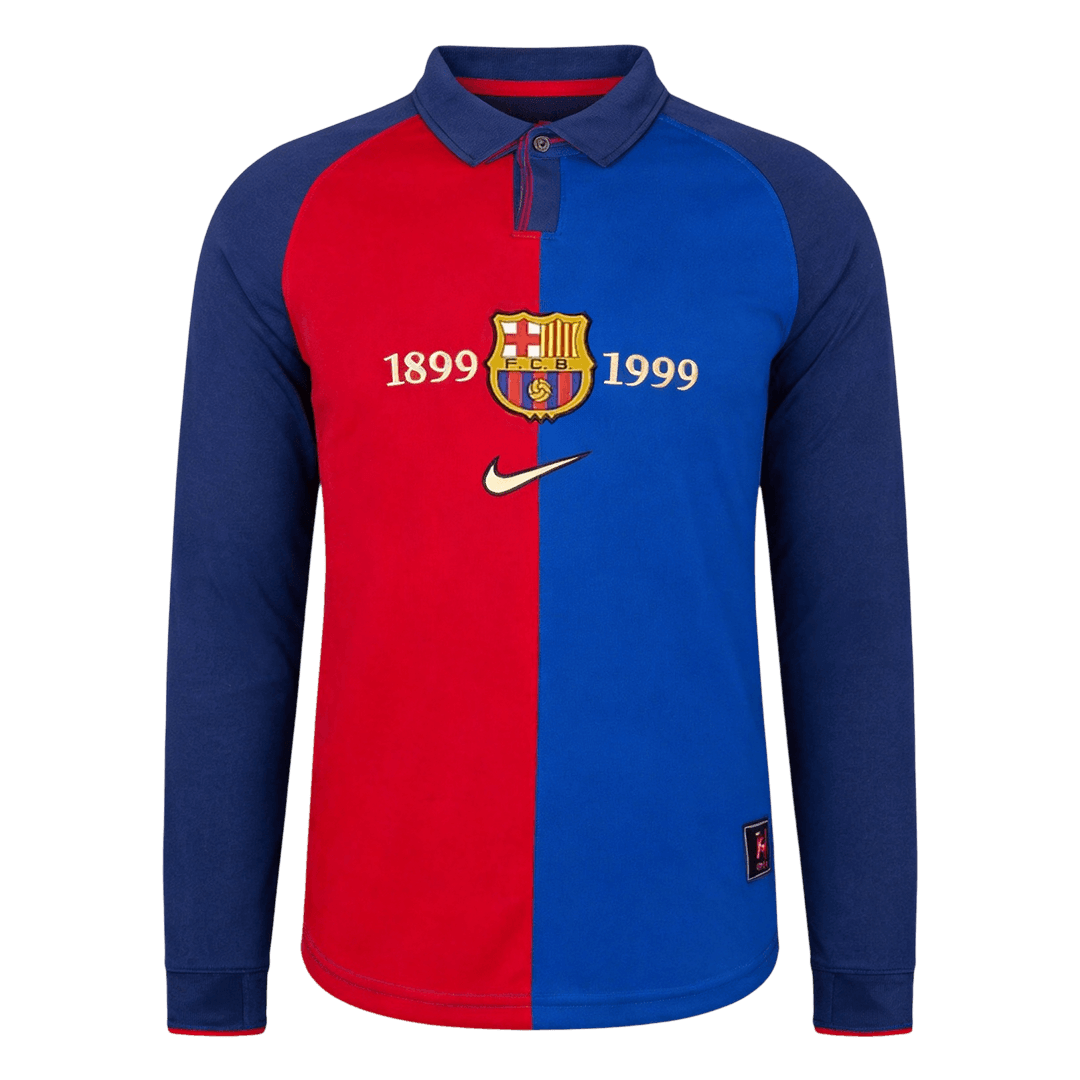 Barcelona Special pánsky retro futbalový dres s dlhými rukávmi 1999/00