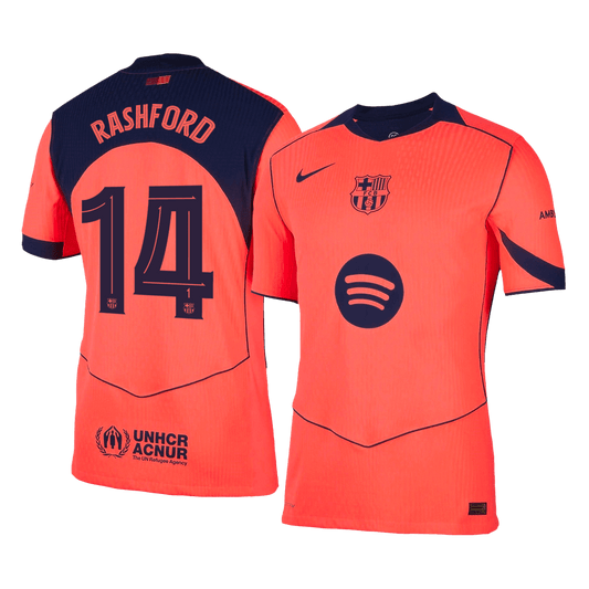 Barcelona pánsky tretí futbalový dres 2025/26 UCL - RASHFORD #14 [hráčska verzia]