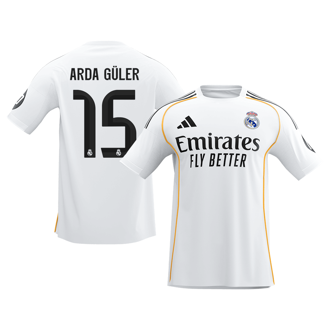 Real Madrid pánsky domáci futbalový dres 2025/26 - ARDA GÜLER #15 (Prémiová kvalita)
