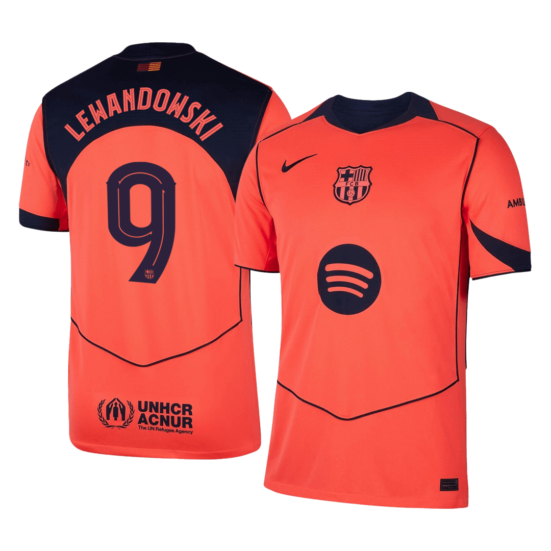 Barcelona pánsky tretí futbalový dres 2025/26 UCL - LEWANDOWSKI #9