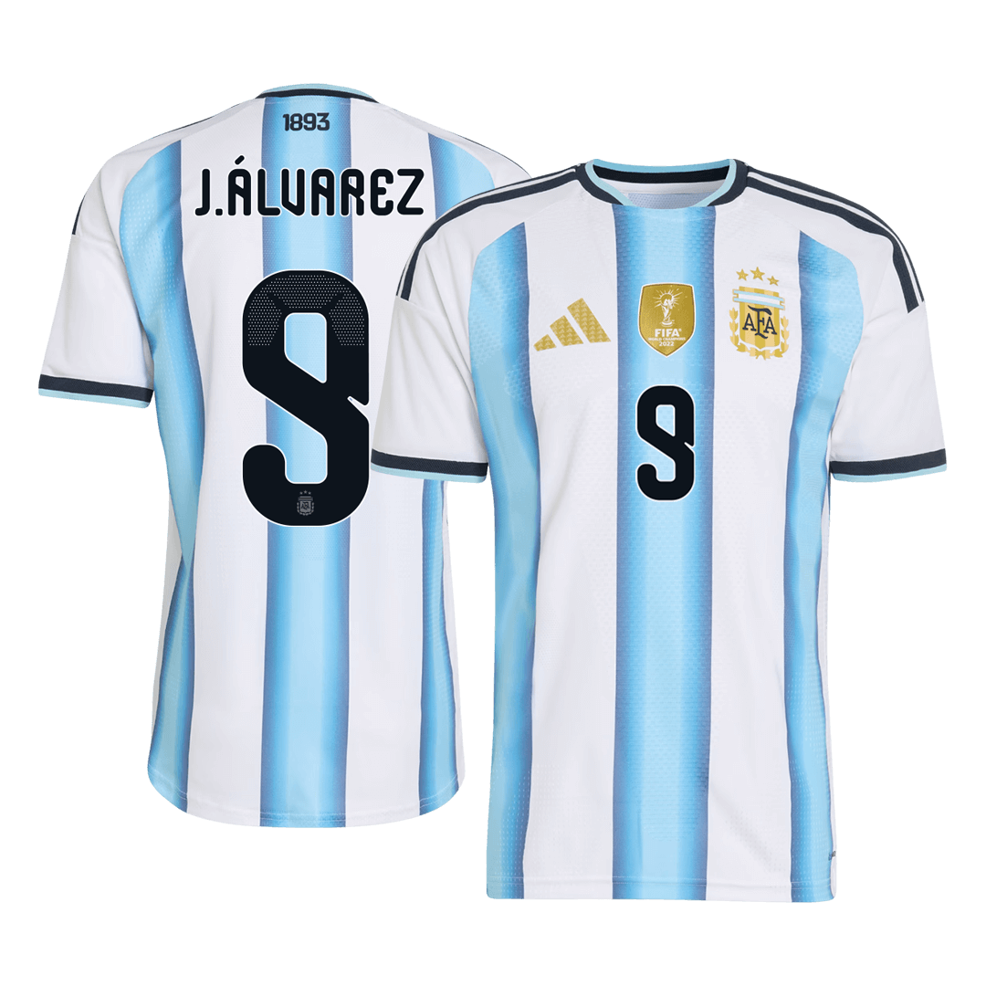 Argentína pánsky domáci futbalový dres MS 2026 - J.ÁLVAREZ #9 [hráčska verzia]