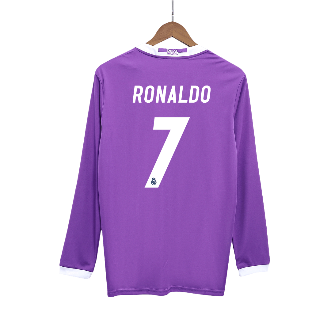 Real Madrid pánsky vonkajší retro futbalový dres s dlhými rukávmi 2016/17 - RONALDO #7