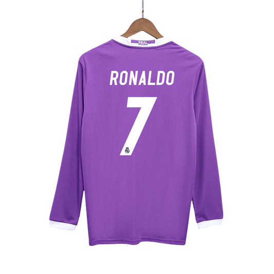 Real Madrid pánsky vonkajší retro futbalový dres s dlhými rukávmi 2016/17 - RONALDO #7