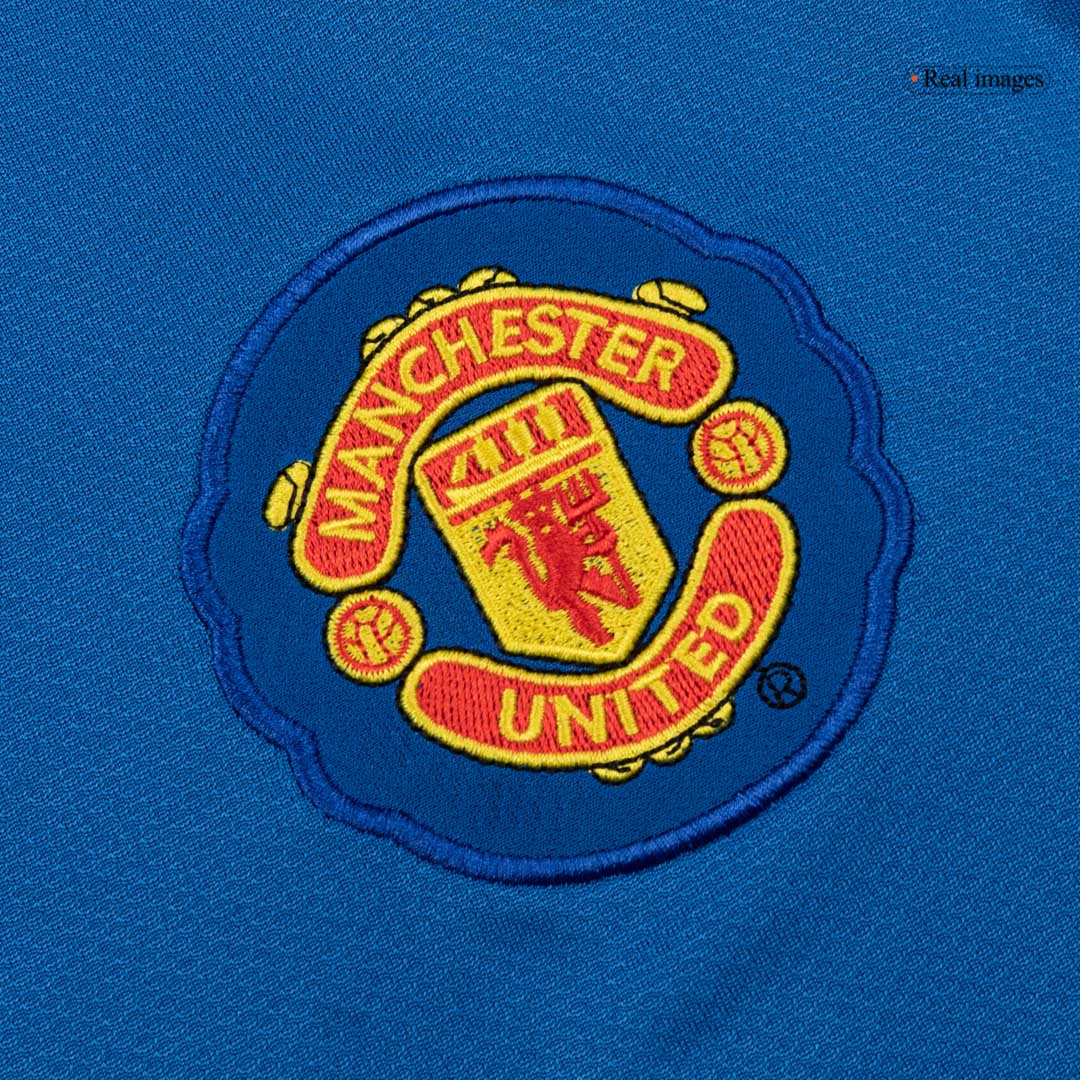 Manchester United pánsky tretí retro futbalový dres s dlhými rukávmi 2008/09