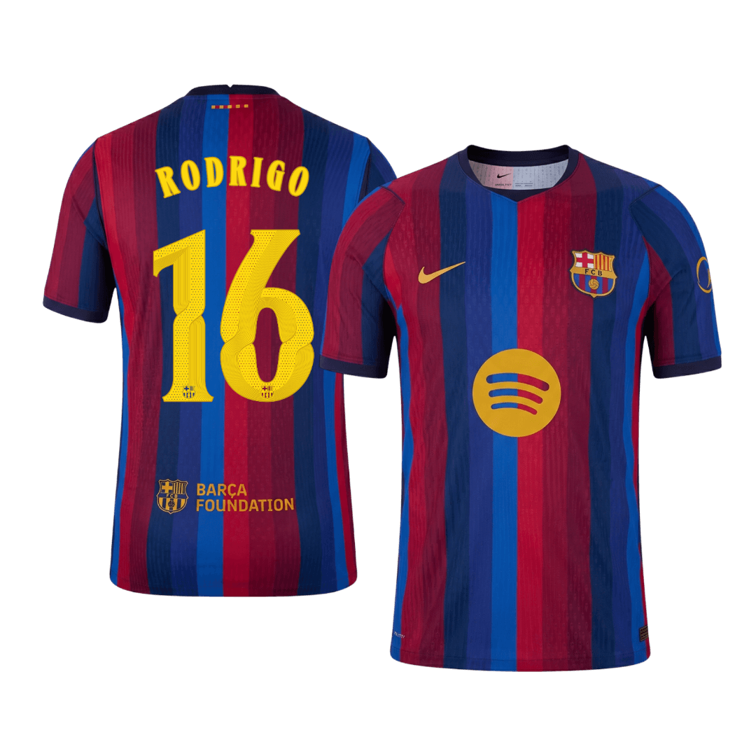 Barcelona pánsky Domáci futbalový dres 2026/27 – RODRIGO #16 – UCL [hráčska verzia]