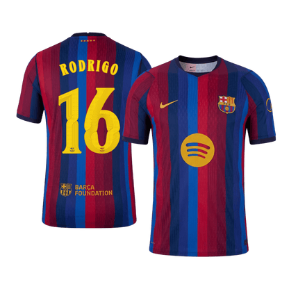 Barcelona pánsky Domáci futbalový dres 2026/27 – RODRIGO #16 – UCL [hráčska verzia]