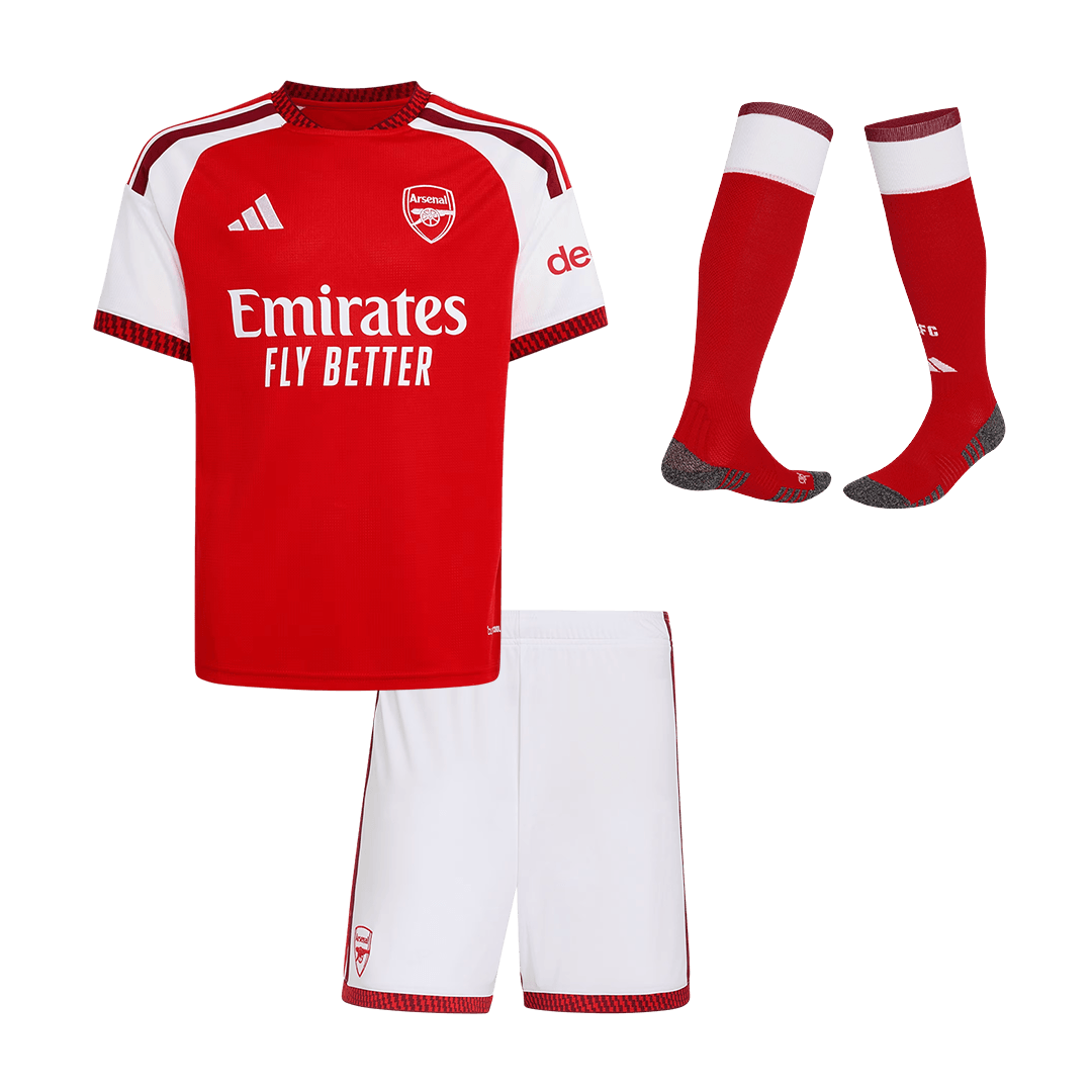 Arsenal detský domáci futbalový komplet so štulpňami 2026/27
