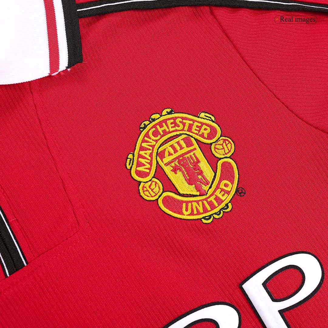 Manchester United pánsky domáci retro futbalový dres s dlhými rukávmi 1998/99