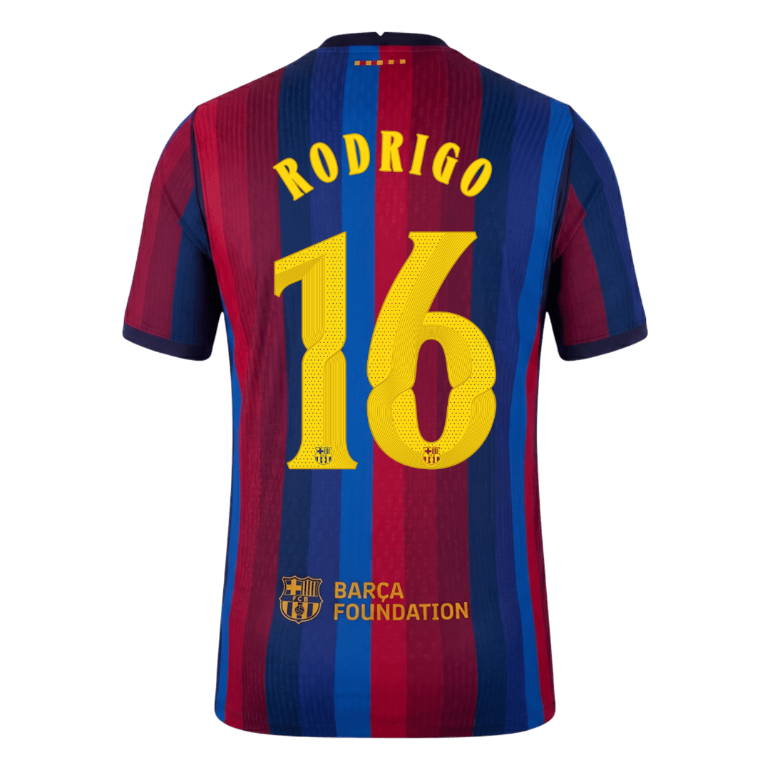 Barcelona pánsky Domáci futbalový dres 2026/27 – RODRIGO #16 – UCL [hráčska verzia]