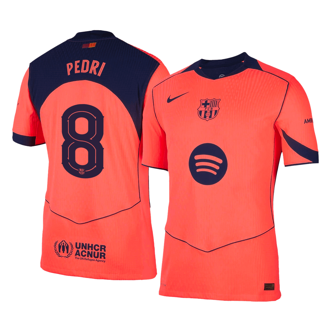 Barcelona pánsky tretí futbalový dres 2025/26 UCL - PEDRI #8 [hráčska verzia]