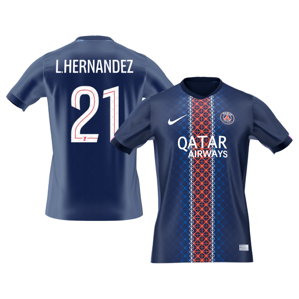 PSG pánsky domáci futbalový dres 2025/26 - L.HERNANDEZ #21 (Prémiová kvalita)