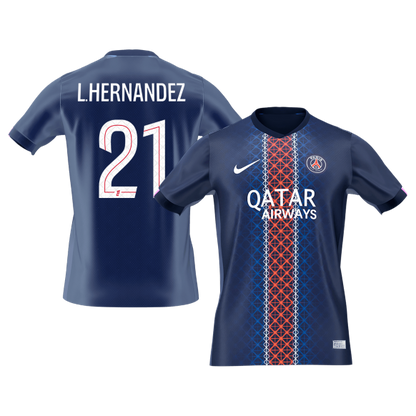 PSG pánsky domáci futbalový dres 2025/26 - L.HERNANDEZ #21 (Prémiová kvalita)