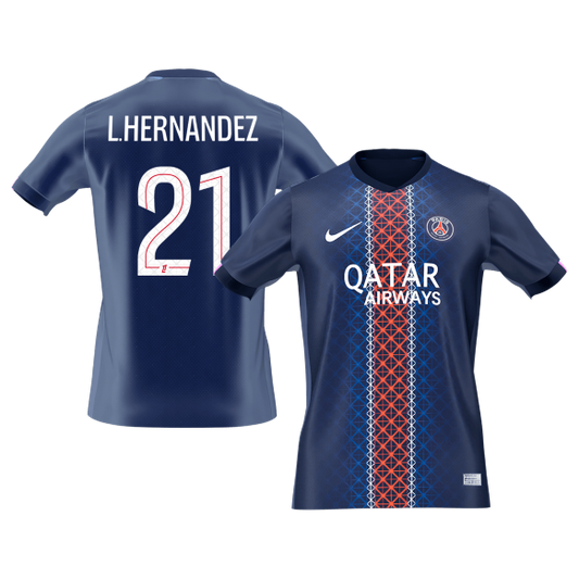 PSG pánsky domáci futbalový dres 2025/26 - L.HERNANDEZ #21 (Prémiová kvalita)