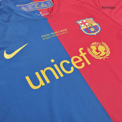 Barcelona pánsky domáci retro futbalový dres s dlhými rukávmi 2008/09 UCL Final - XAVI #6
