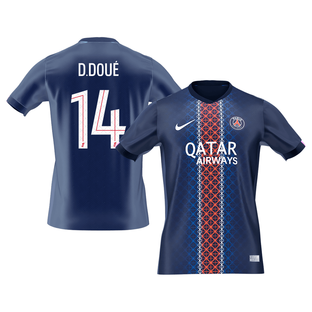PSG pánsky domáci futbalový dres 2025/26 - D.DOUÉ #14 (Prémiová kvalita)