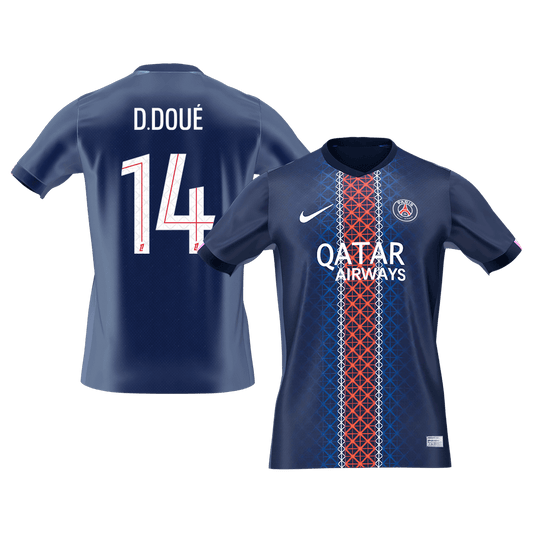 PSG pánsky domáci futbalový dres 2025/26 - D.DOUÉ #14 (Prémiová kvalita)
