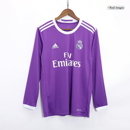 Real Madrid pánsky vonkajší retro futbalový dres s dlhými rukávmi 2016/17 - MODRIĆ #19