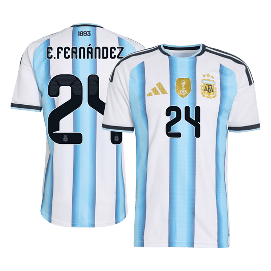 Pánske Futbalový Dres Argentína Domáci MS 2026 Hráčska Verzia - E. FERNÁNDEZ #24