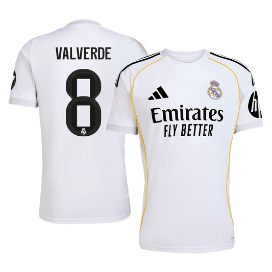 Real Madrid pánsky domáci futbalový dres 2025/26 - VALVERDE #8 (Prémiová kvalita)