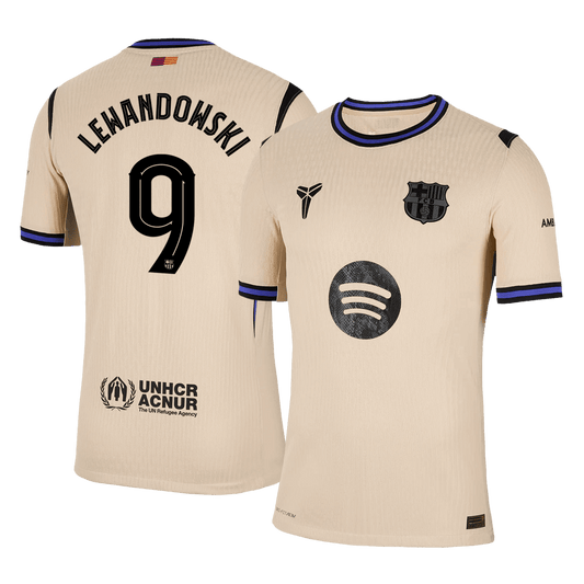 Barcelona pánsky vonkajší futbalový dres 2025/26 UCL - LEWANDOWSKI #9 [hráčska verzia]