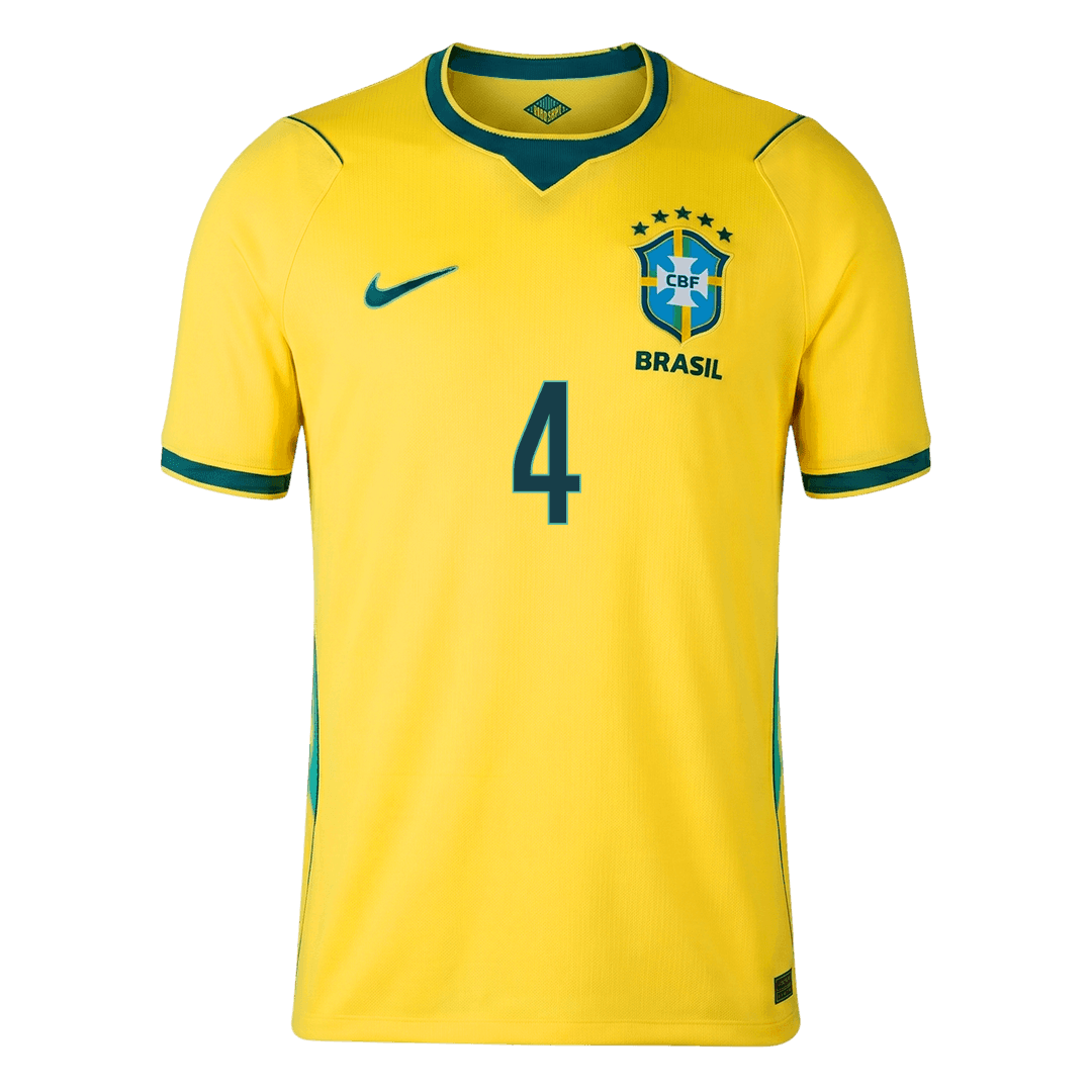 Pánske Futbalový Dres Brazília Domáci MS 2026 - MARQUINHOS #4