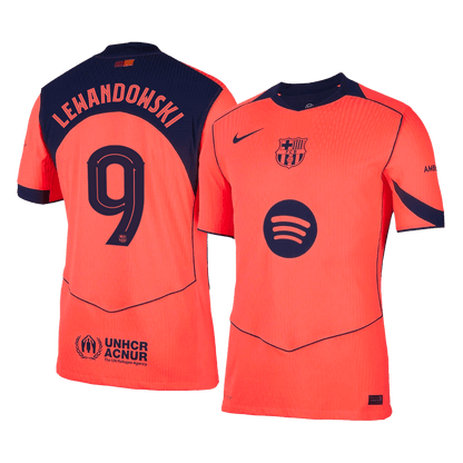 Barcelona pánsky tretí futbalový dres 2025/26 UCL - LEWANDOWSKI #9 [hráčska verzia]