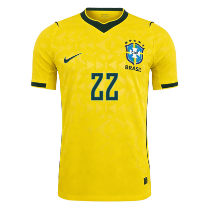 Pánske Futbalový Dres Brazília Domáci MS 2026 Hráčska Verzia - JOÃO PEDRO #22