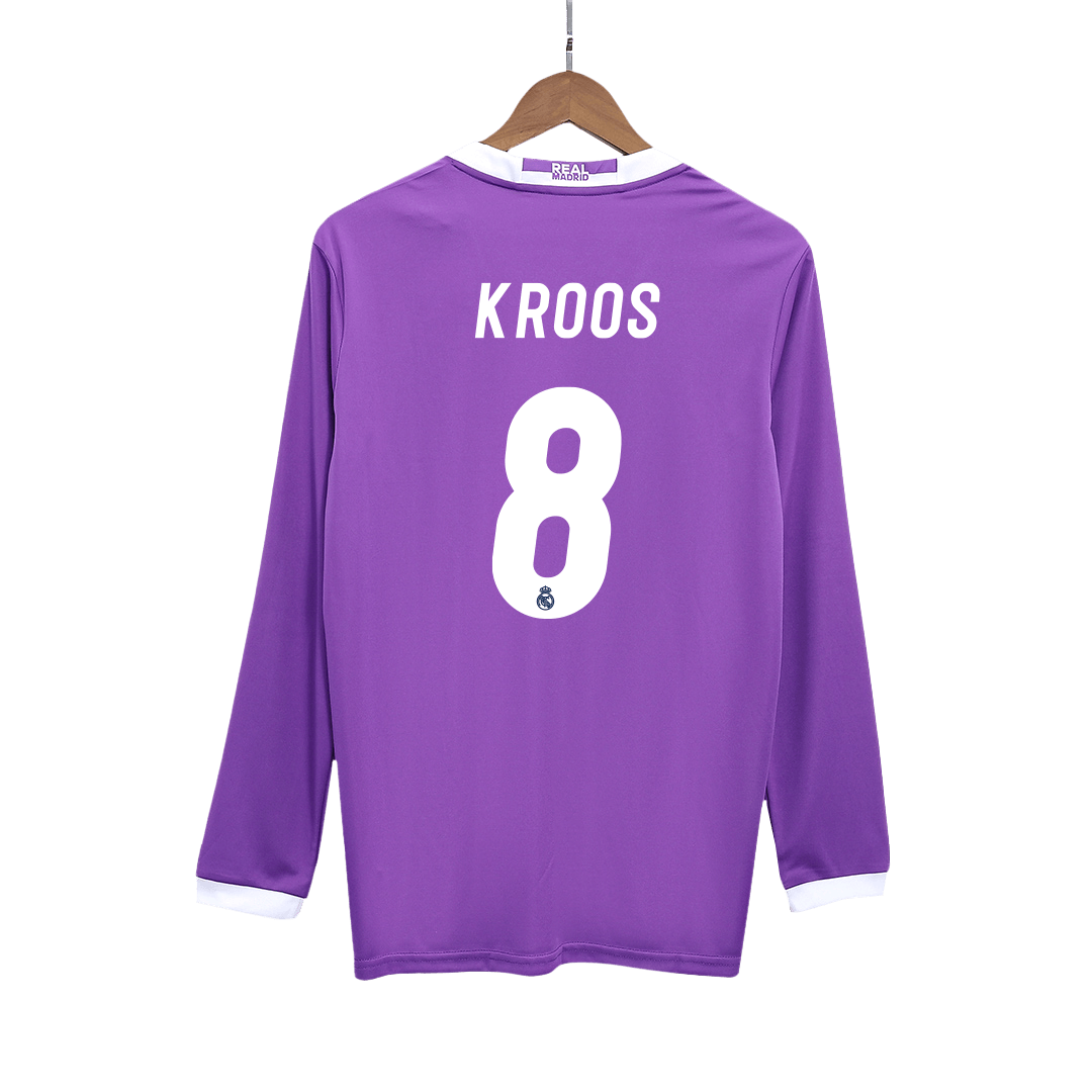 Real Madrid pánsky vonkajší retro futbalový dres s dlhými rukávmi 2016/17 - KROOS #8