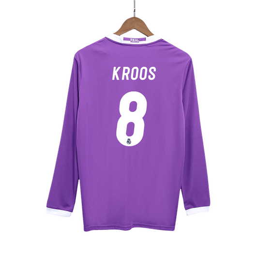 Real Madrid pánsky vonkajší retro futbalový dres s dlhými rukávmi 2016/17 - KROOS #8