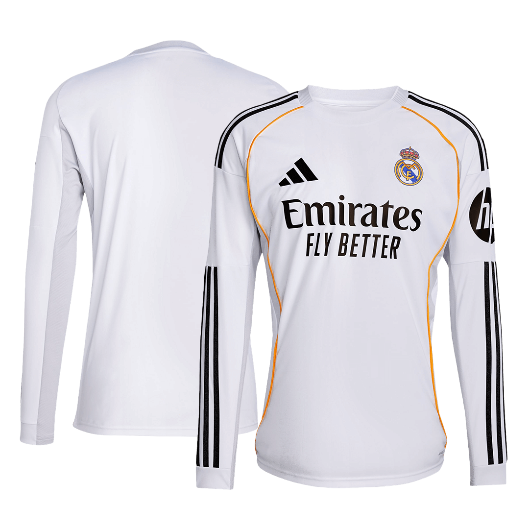 Real Madrid pánsky domáci futbalový dres s dlhými rukávmi 2025/26