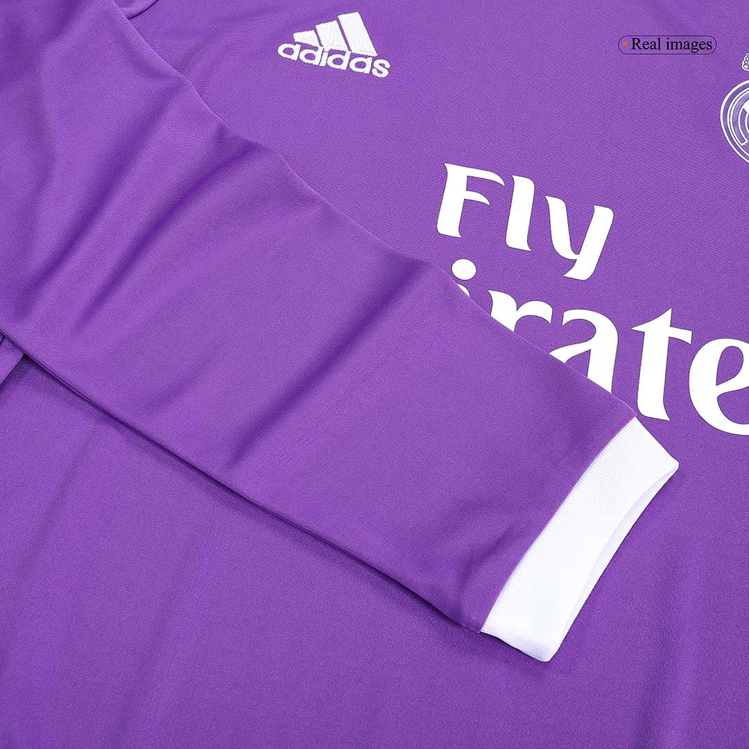 Real Madrid pánsky vonkajší retro futbalový dres s dlhými rukávmi 2016/17