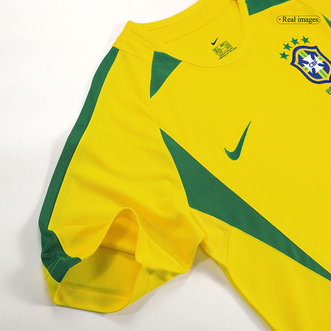 Brazília pánsky domáci retro futbalový dres 2002/03 - RONALDINHO #11