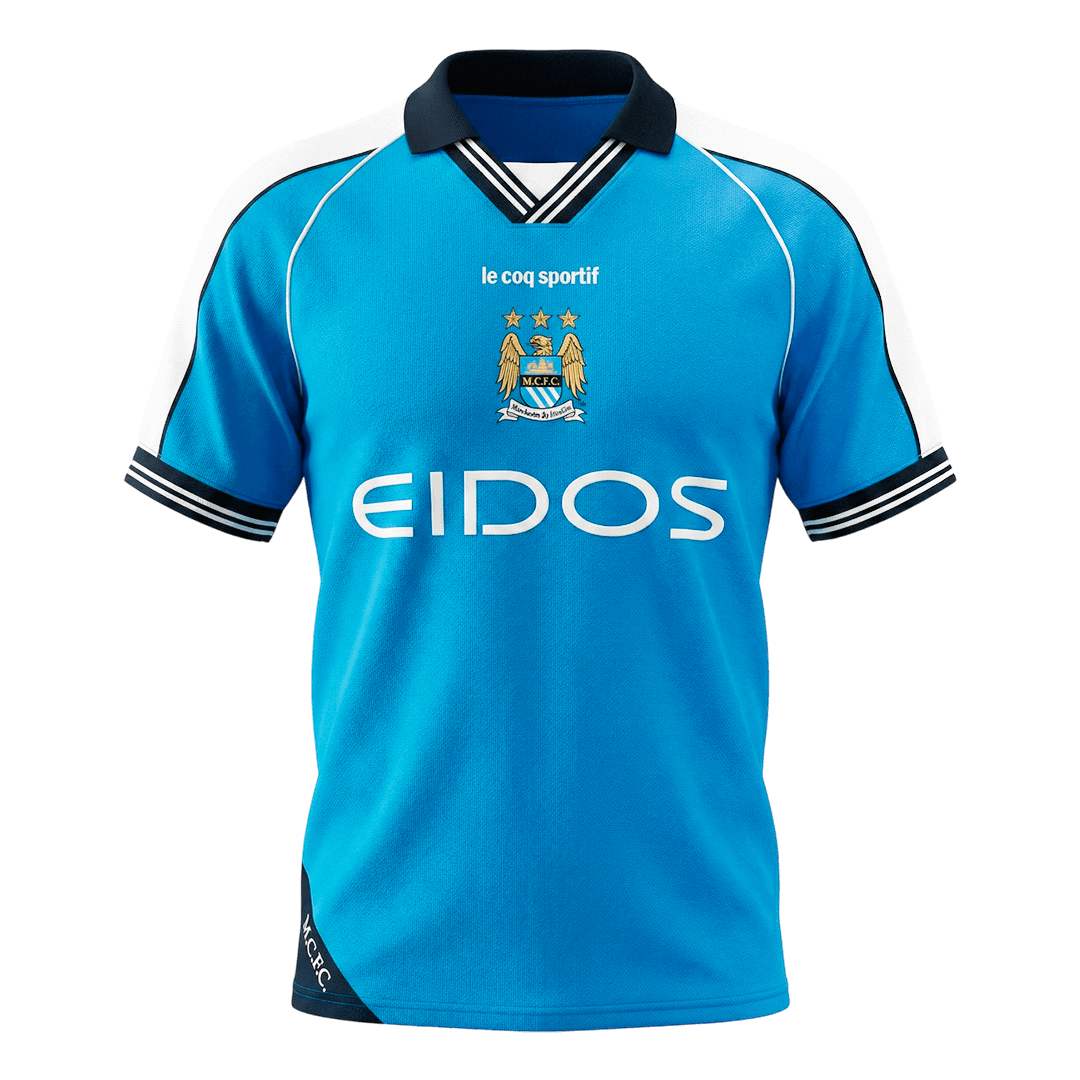 Manchester City pánsky domáci retro futbalový dres 1999/01