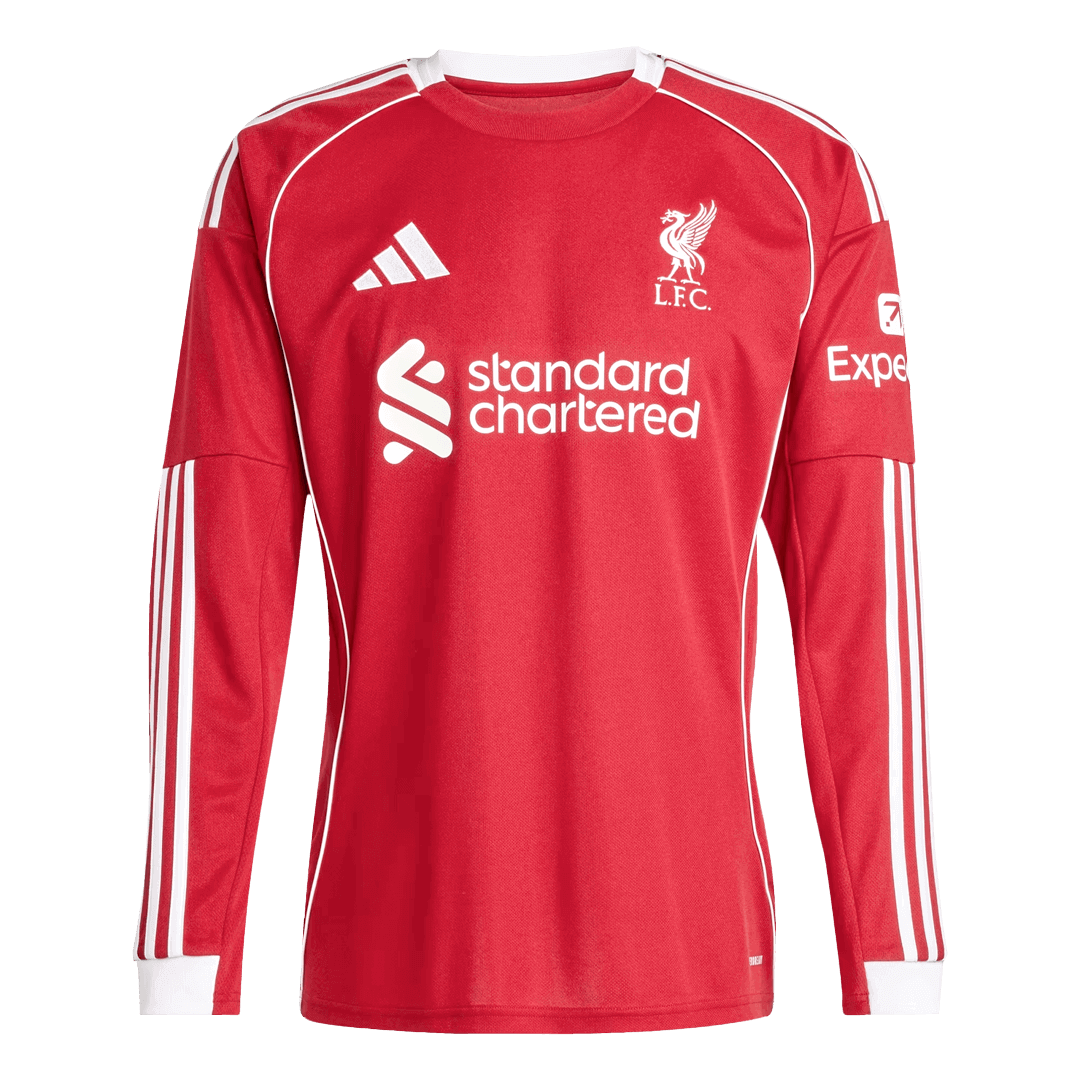 Liverpool pánsky domáci futbalový dres s dlhými rukávmi 2025/26