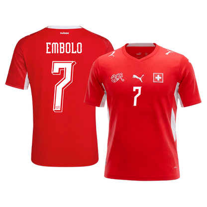 Švajčiarsko pánsky domáci futbalový dres MS 2026 - EMBOLO #7