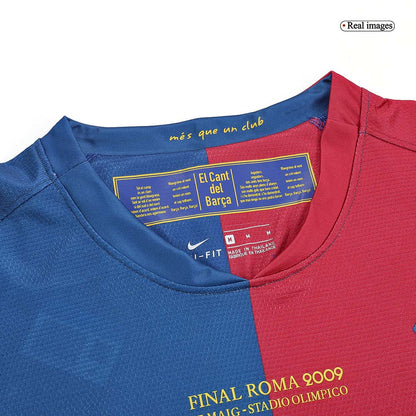 Barcelona pánsky domáci retro futbalový dres s dlhými rukávmi 2008/09 UCL Final - ETO'O #9