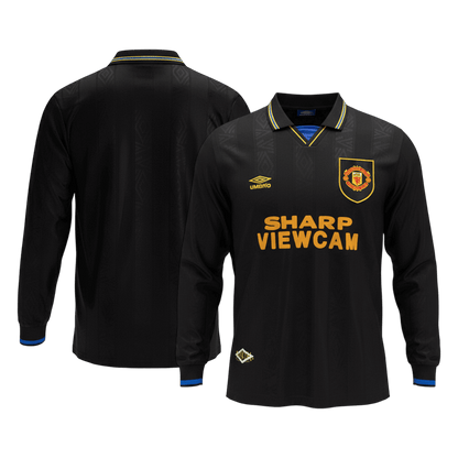 Manchester United pánsky vonkajší retro futbalový dres s dlhými rukávmi 1993/94