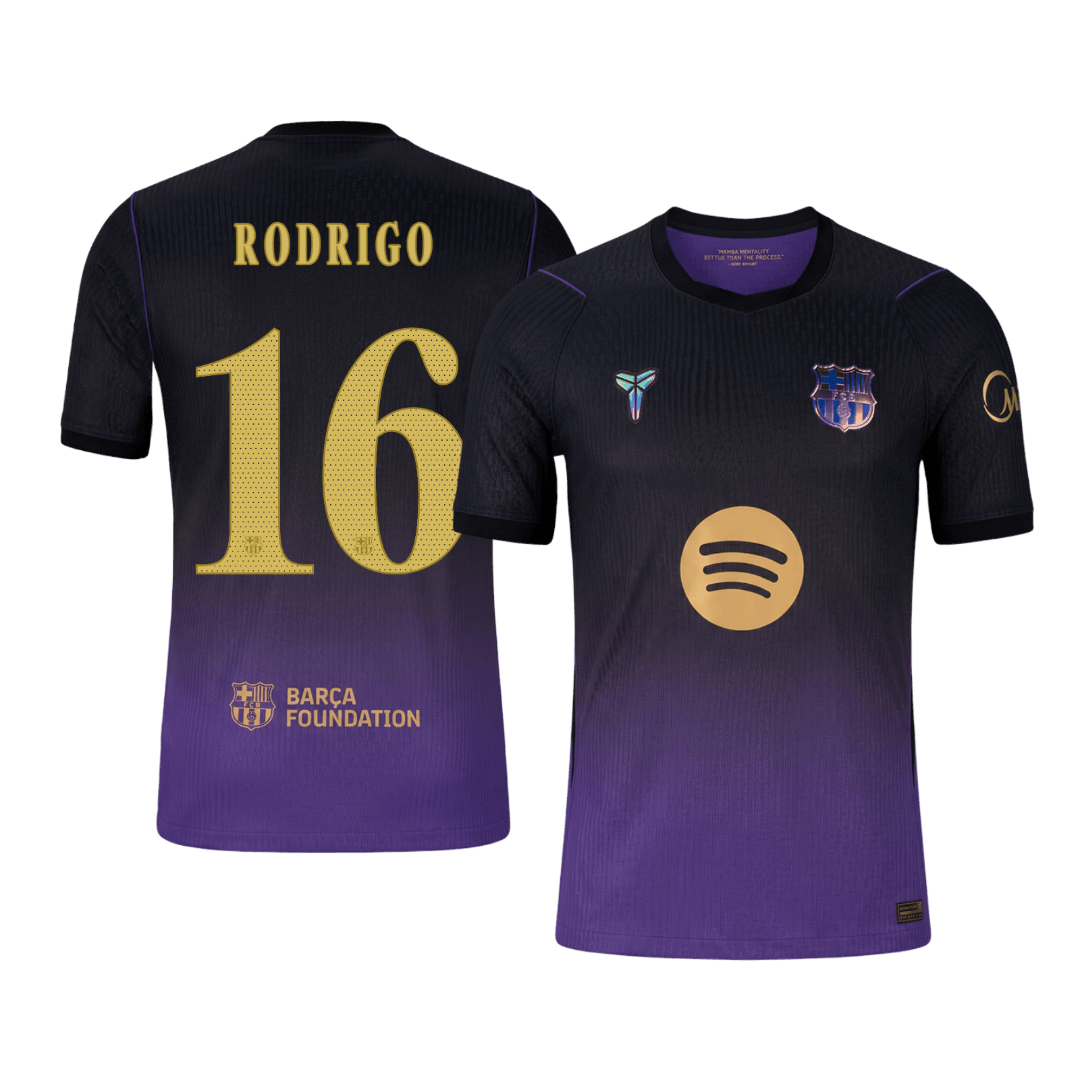 Barcelona pánsky Vonkajší futbalový dres 2026/27 – RODRIGO #16 – UCL [hráčska verzia]