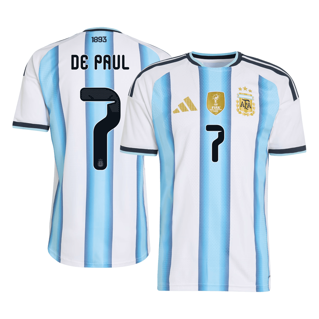 Pánske Futbalový Dres Argentína Domáci MS 2026 Hráčska Verzia - DE PAUL #7