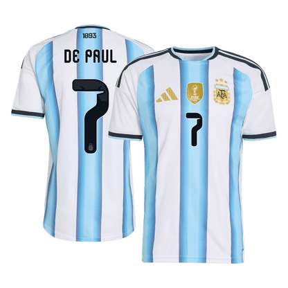 Pánske Futbalový Dres Argentína Domáci MS 2026 Hráčska Verzia - DE PAUL #7